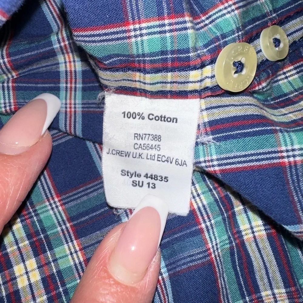 J. Crew Men's Blue Plaid Shirt